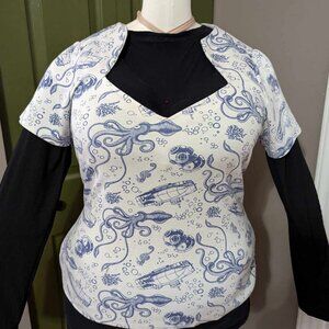 RockSteady White Octopus Shirt